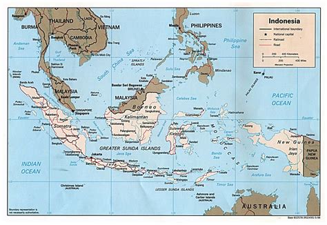 Grande Mapa Político De Indonesia Con Carreteras Y Principales Ciudades