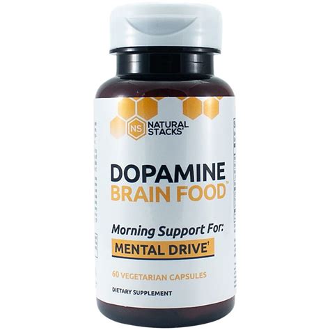 Dopamine Brain Food 60 Vegetarian Capsules Mental Drive Natural Stacks