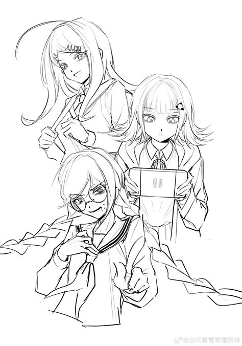 Nanami Chiaki Akamatsu Kaede And Fukawa Toko Danganronpa And 3 More Drawn By Meiweibo