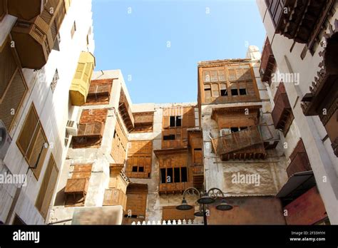 Old Historical City In Balad Jeddah Unesco World Heritage Site Stock