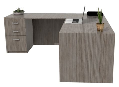 Mahogany L Shaped Desk With Drawers Commerce Laminate By Boss Office