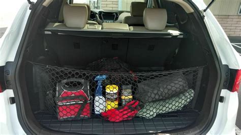 Rear Trunk Envelope Style Organizer Cargo Net For Hyundai Santa Fe