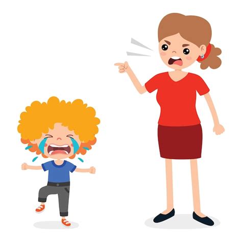 Premium Vector Cartoon Illustration Of Parent Scolding Kid