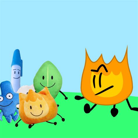 Firey looking at bfdi plushes : r/BattleForDreamIsland