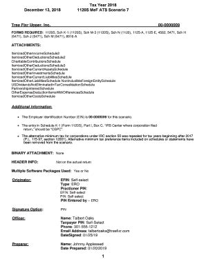 Fillable Online Tax Year Form S Mef Ats Scenario Fax Email