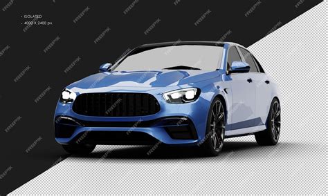 Premium Psd Isolated Realistic Metallic Blue Luxury Modern Sedan