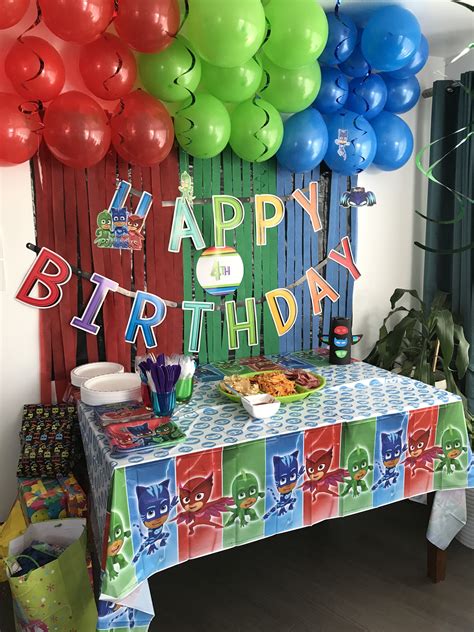 Pj Masks Birthday Party Ideas Photo 2 Of 9 Artofit