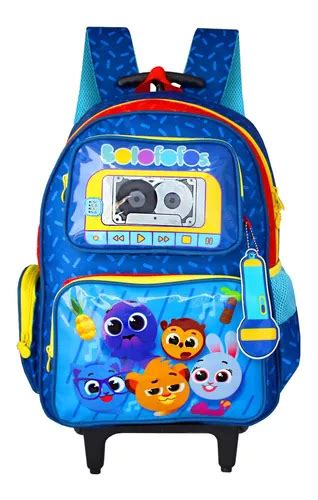 Mochila escolar Clio Infantil Turma Dos Bolofofos color azul diseño