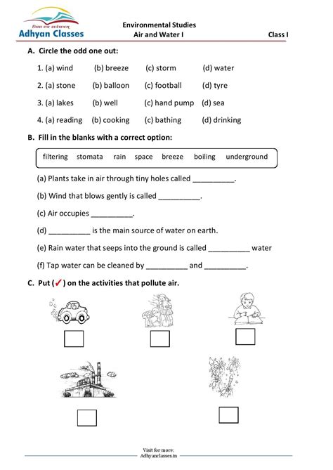 Sources Of Water Grade 4 Worksheets