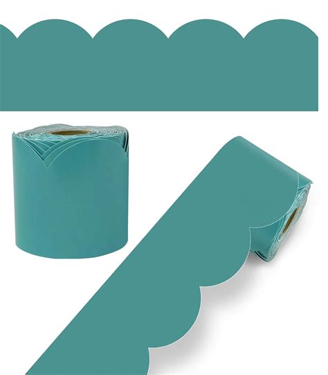 Carson Dellosa We Belong 65 Ft Scalloped Teal Bulletin Board Borders