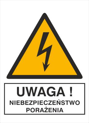 Uwaga Niebezpieczeństwo porażenia Sklep Techem Znaki