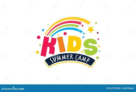 Illustration Vector Graphic Of Kids Summer Camp Colour Full Logo Design