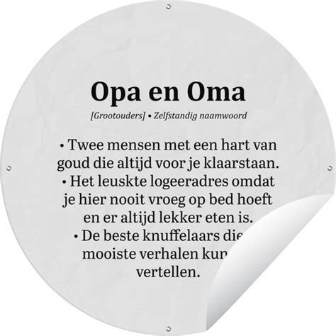 Tuincirkel Quotes Spreuken Opa En Oma 90x90 Cm Ronde