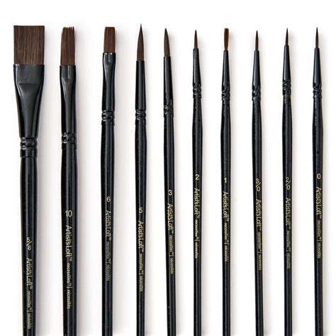 Necessities™ Brown Synthetic Watercolor 10 Piece Brush Set By Artist S Loft® Michaels Art