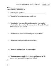 English Worksheets Guest Speaker Worksheet Worksheets Library