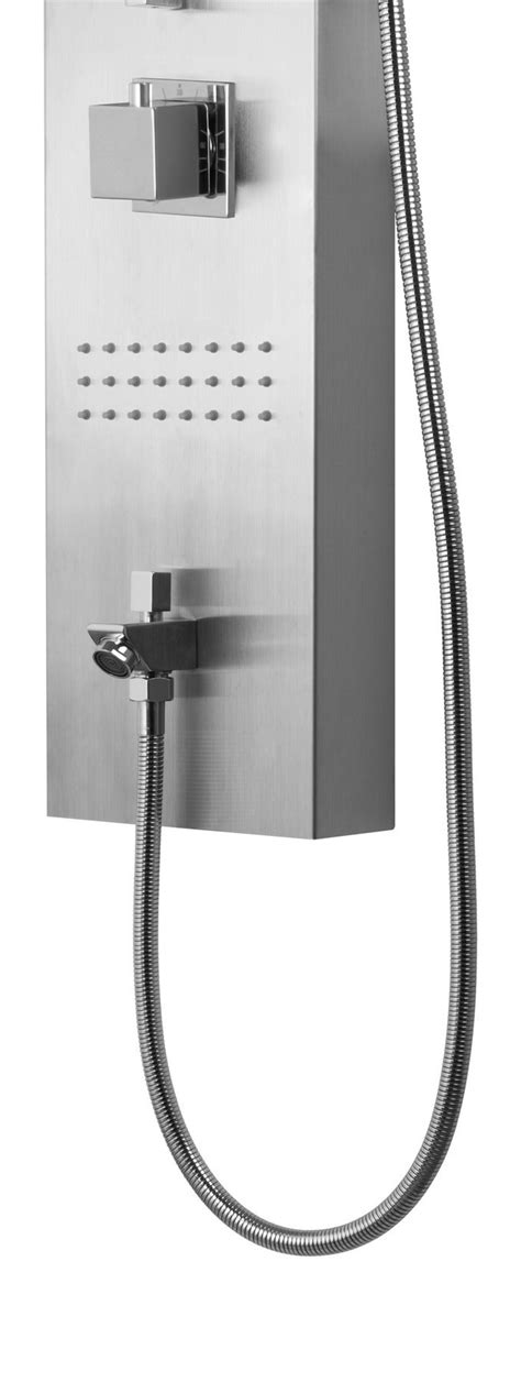 Shower Panel Corsan Neo S060 Thermostatic Spout Steel