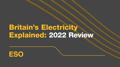 Britains Electricity Explained 2022 Review Eso