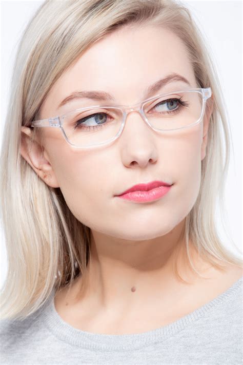 Versus Rectangle Clear Full Rim Eyeglasses Eyebuydirect Canada