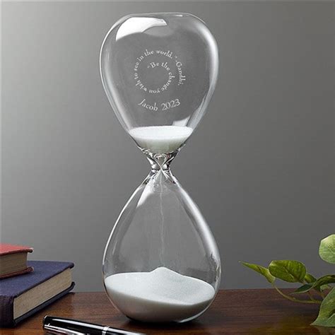 Personalized Hourglass With Inspirational Quote