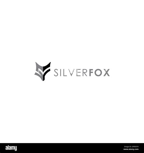 Silver Fox Logo Design Letter Sf Ox Logo Design Stock Vector Image