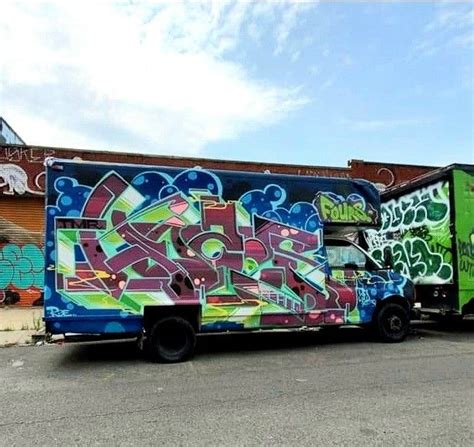 Colorful Truck with Graffiti Art