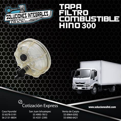 Tapa Filtro Combustible Hino Soluciones Ihd