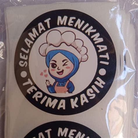 Jual Sticker Label Makanan Terima Kasih Stiker Selamat Menikmati 100pcs Sticker Thank You Besar