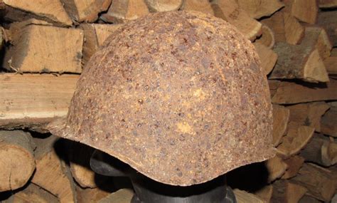 Original Authentic Ww2 Wwii Relic Soviet Red Army Helmet Six Rivets