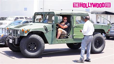 Arnold Schwarzenegger Shows Off His Military Hummer H1 Humvee While