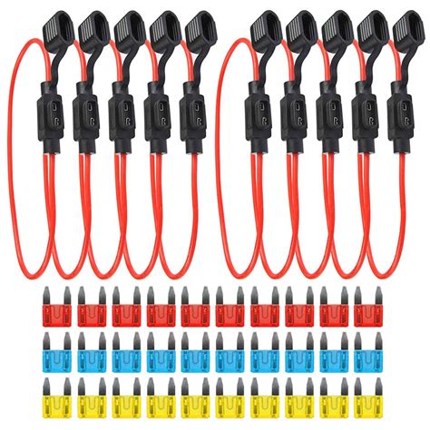 GTIWUNG 10 st bilinline säkringshållare 32 V inbyggd