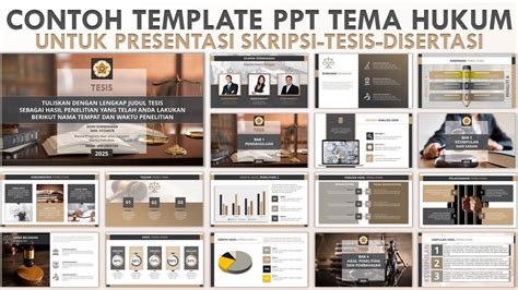 Contoh Template Ppt Tema Hukum Untuk Presentasi Skripsi Tesis Disertasi Youtube