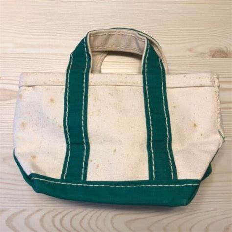 L L Bean Boat And Tote Mini Hand Bag Men Green Vintage 70 S Used Very Rare Ebay