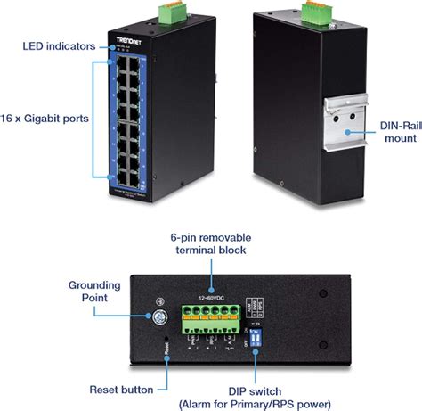 Trendnet Port Din Rail Mountable Ethernet Switch Ti G I For Sale