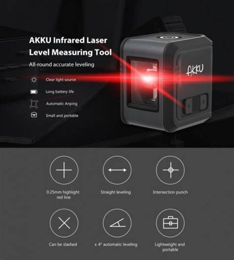 Лазерный уровень Xiaomi AKKU Infrared Laser Level - MegaObzor