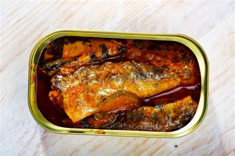 Canned Spicy Sardines Stock Photo Image Of Health Smoked 156940558