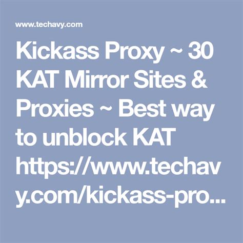 Kickass Proxy Kat Mirror Sites Proxies Kat Unblocked