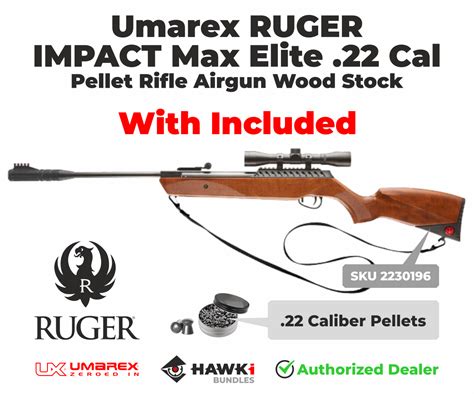 Umarex Ruger Impact Max Elite 22 Cal Break Barrel Air Rifle With