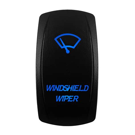 X Rocker Switch Logo Windshield Wiper Pattern Car Boat Blue Led Pin