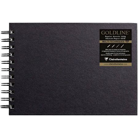 Carnet Spirale Paysage Goldline Feuilles Blanches