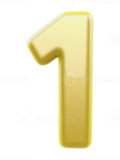 Number 1 3d Gold 11287735 Png