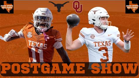 Texas Football Postgame Show Live Texas Longhorns Oklahoma