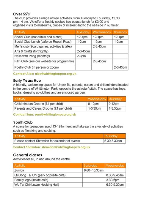 Explore July's Opportunities at Whittington Park Community Centre