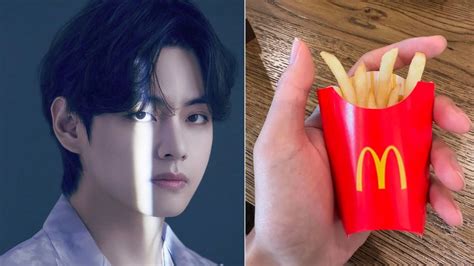 Bts V Draws Criticism After Posting Mcdonald S Potato Photo Splitting