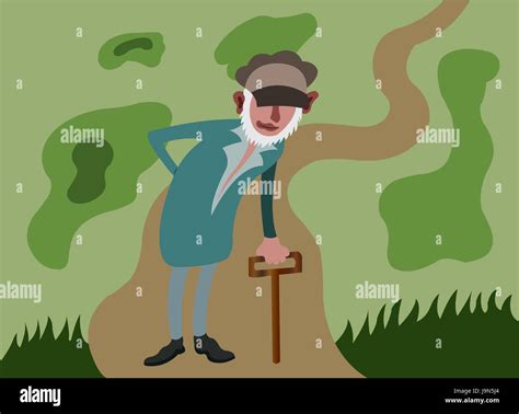 Old Man Wandering Stock Vector Images Alamy