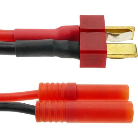 BeMatik Cable T PLUG Macho A HXT Banana 4 0mm De 8cm 14AWG Carga Y