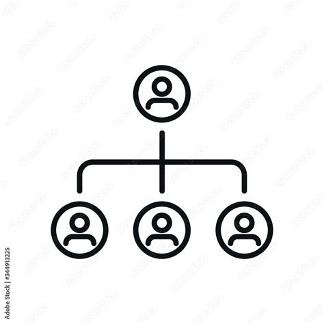 organization chart icon symbol  business orga vector stock vector
