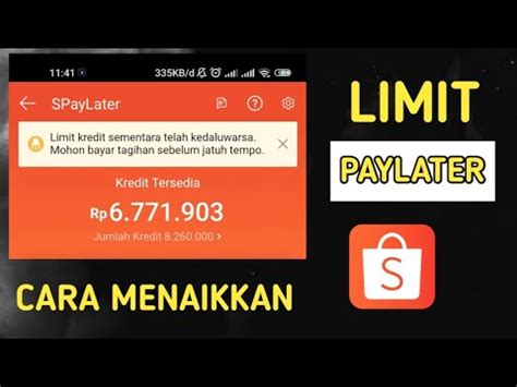 Cara Menaikkan Limit Spaylater Dengan Mudah Tembus 8 Juta YouTube