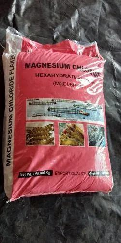 Analytical Grade Magnesium Chloride Hexahydrate Flakes Packaging Size