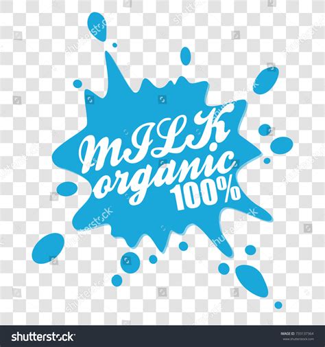 Milk Emblem And Dairy Label With Splashes And Royalty Free Stock