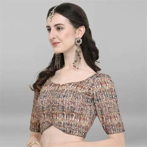 Buy Janasya Women S Multicolor Poly Silk Stitched Blouse Online At Best